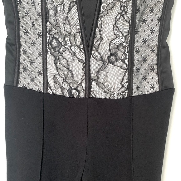 BEBE size XS black lace corset jumpsuit - Picture 8 of 16